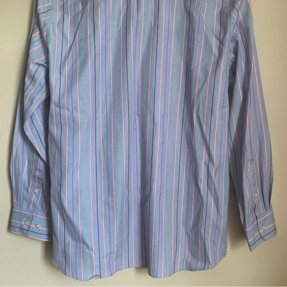 NWT Lands’ End Striped Button Down Shirt size 14 - Picture 3 of 9
